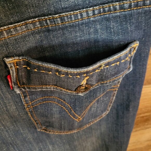 Levi's Jeans Size 14 Slender 526 Bootcut Open Button Flap Mid Rise Western - Picture 4 of 12